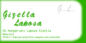 gizella laposa business card